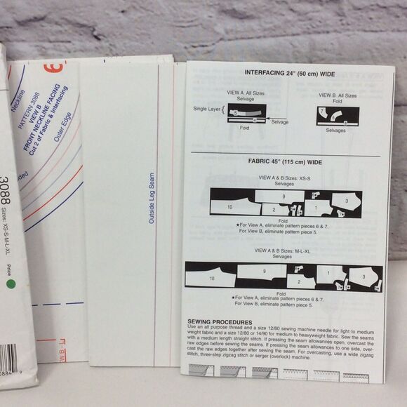 Kwik Sew Sewing Pattern 3088 Women's Sizes XS - XL Jacket & Pants 2 Styles - Picture 3 of 5